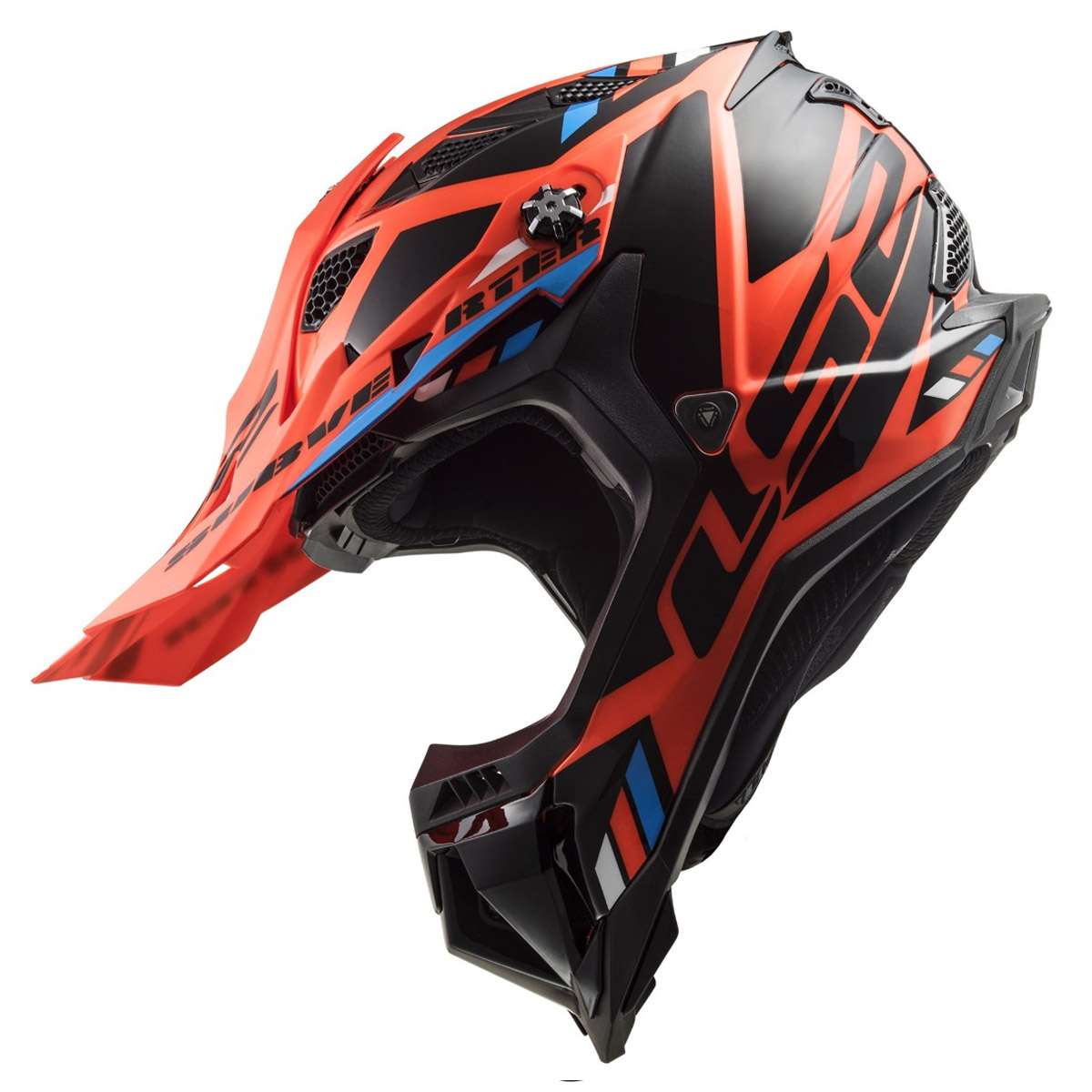 LS2 Helmets Subverter Evo II Stomp MX700 Helm, fluoorange-schwarz 