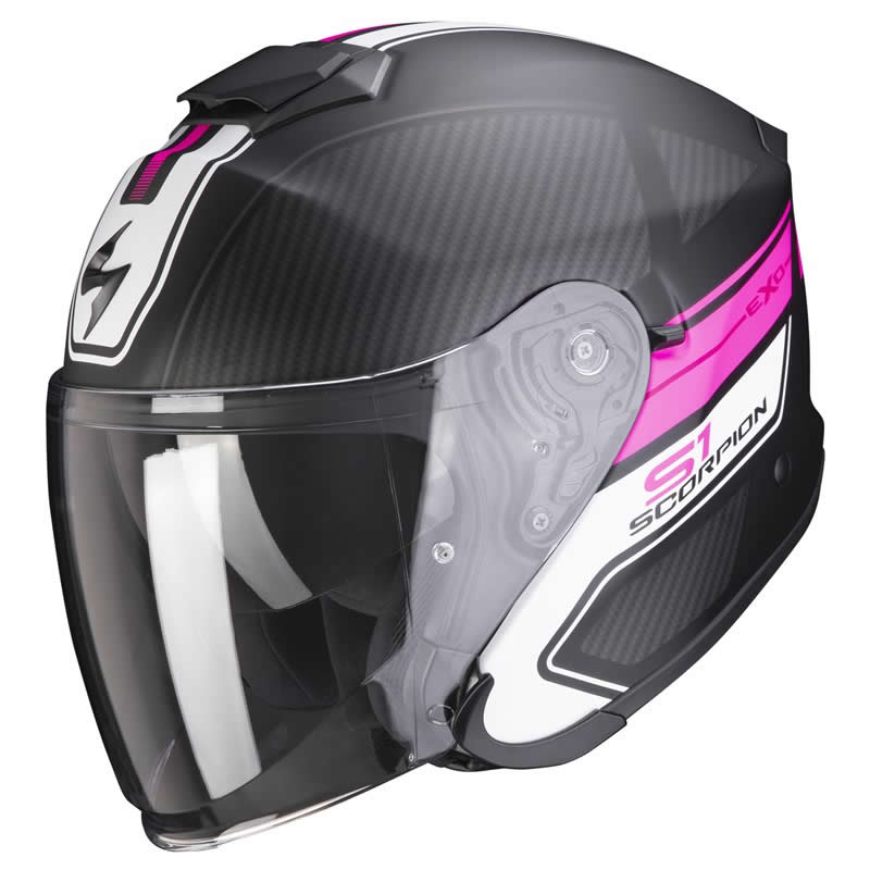 Scorpion Helm EXO-S1 Cross-Ville, schwarz-pink matt