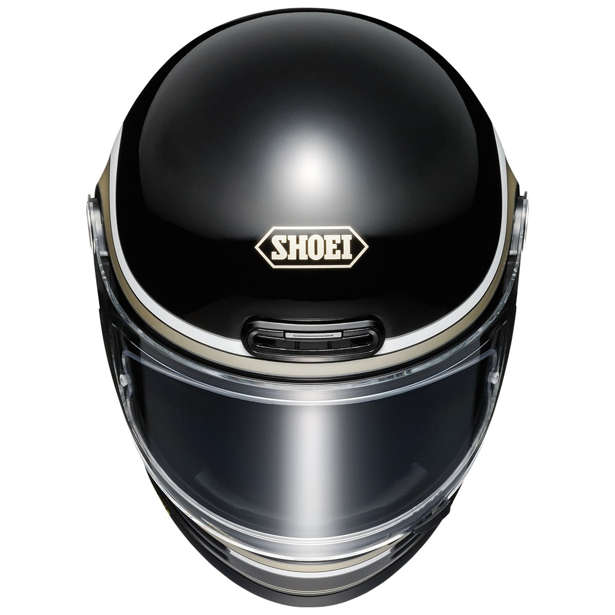 Shoei Helm Glamster 06 Bivouac, schwarz-weiß-gold