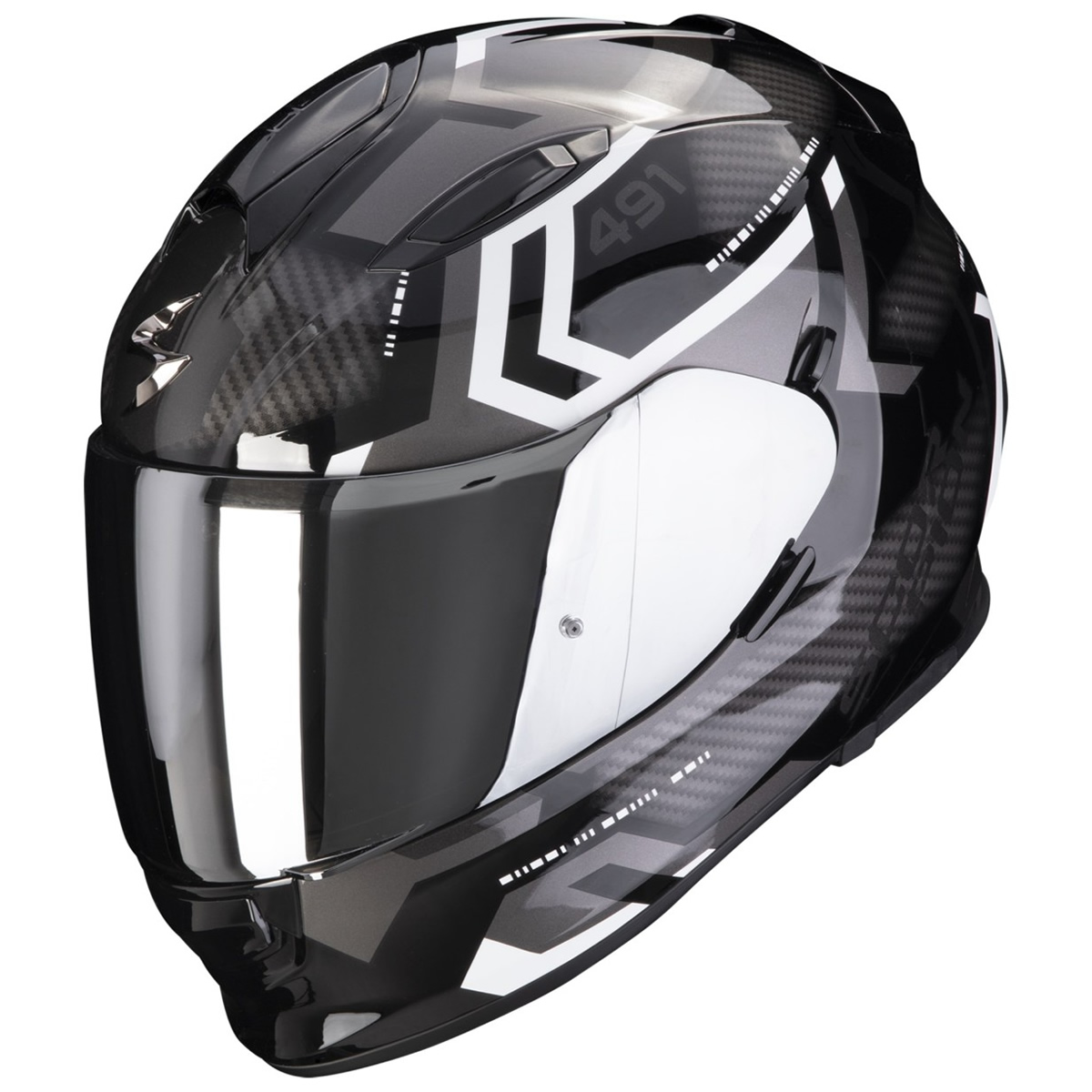Scorpion EXO-491 Spin Helm, schwarz-weiß