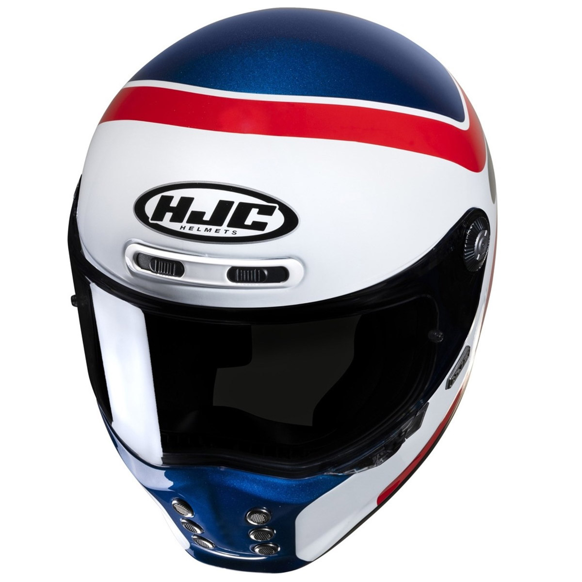 HJC V10 Grape Helm, weiß-blau-rot