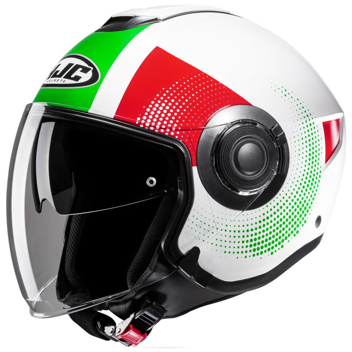 HJC i40N Pyle Helm, weiß-grün-rot