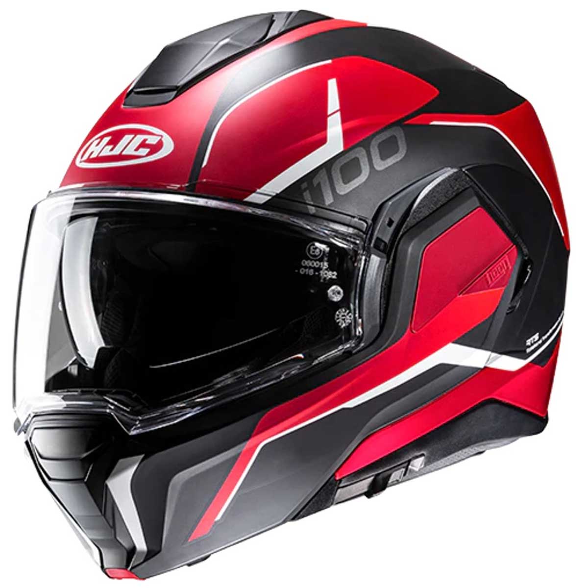 HJC i100 Lorix MC1SF Helm, schwarz-rot-weiß matt