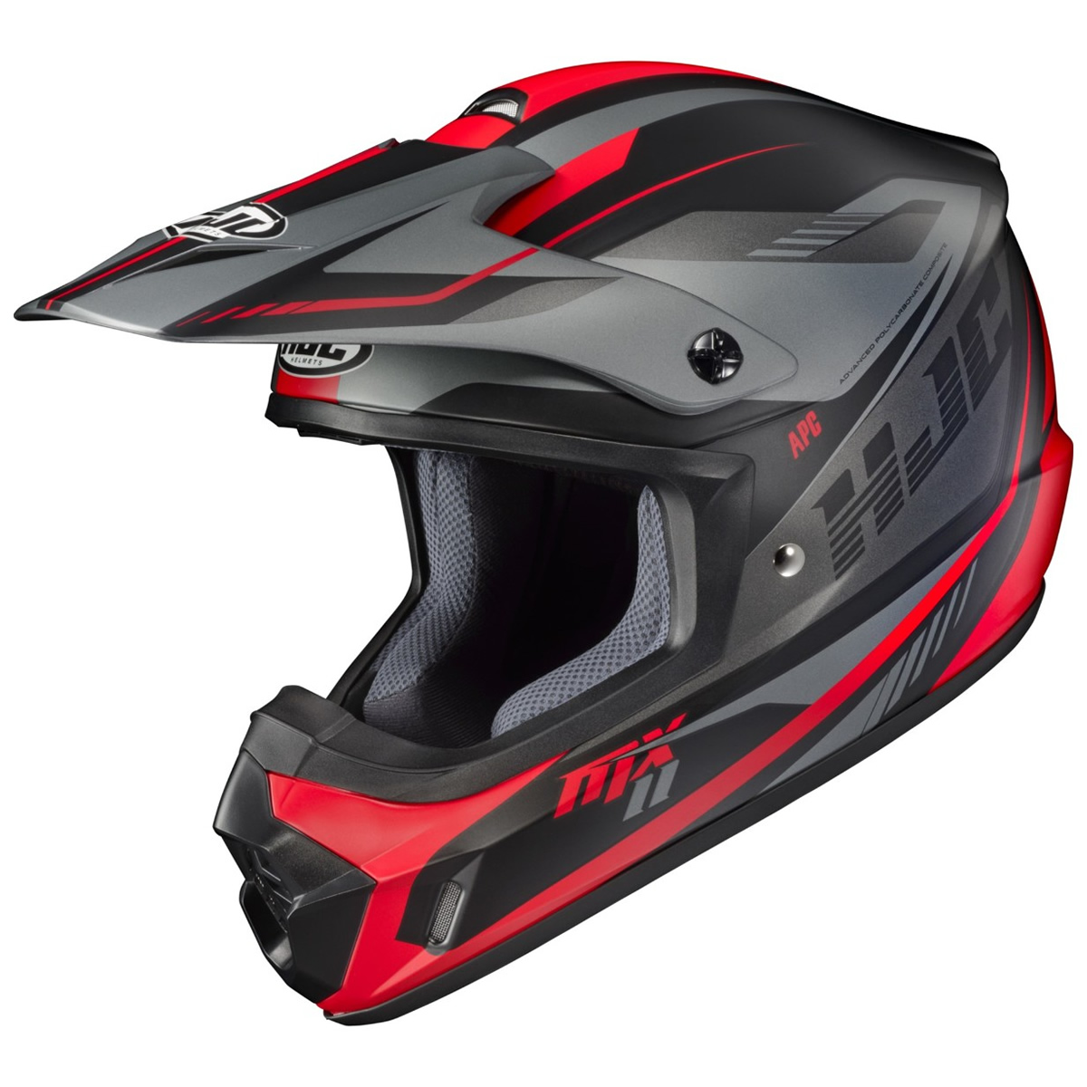HJC Helm CS-MX II Drift, schwarz-grau-rot-matt