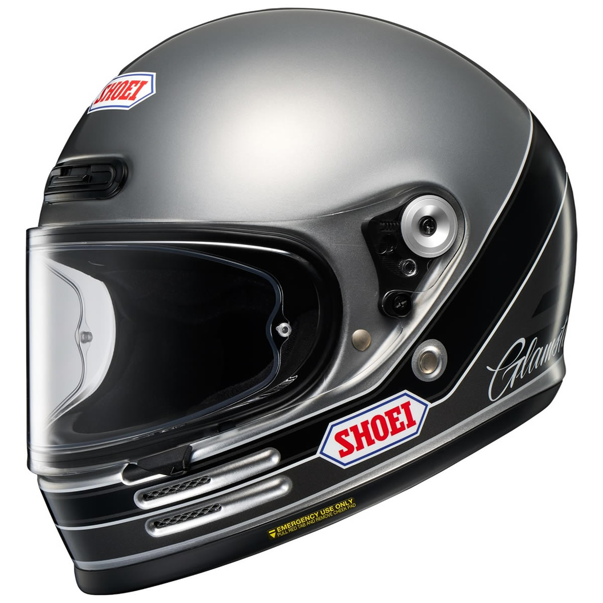 Shoei Glamster06 Abiding TC-10 Helm, silber-schwarz