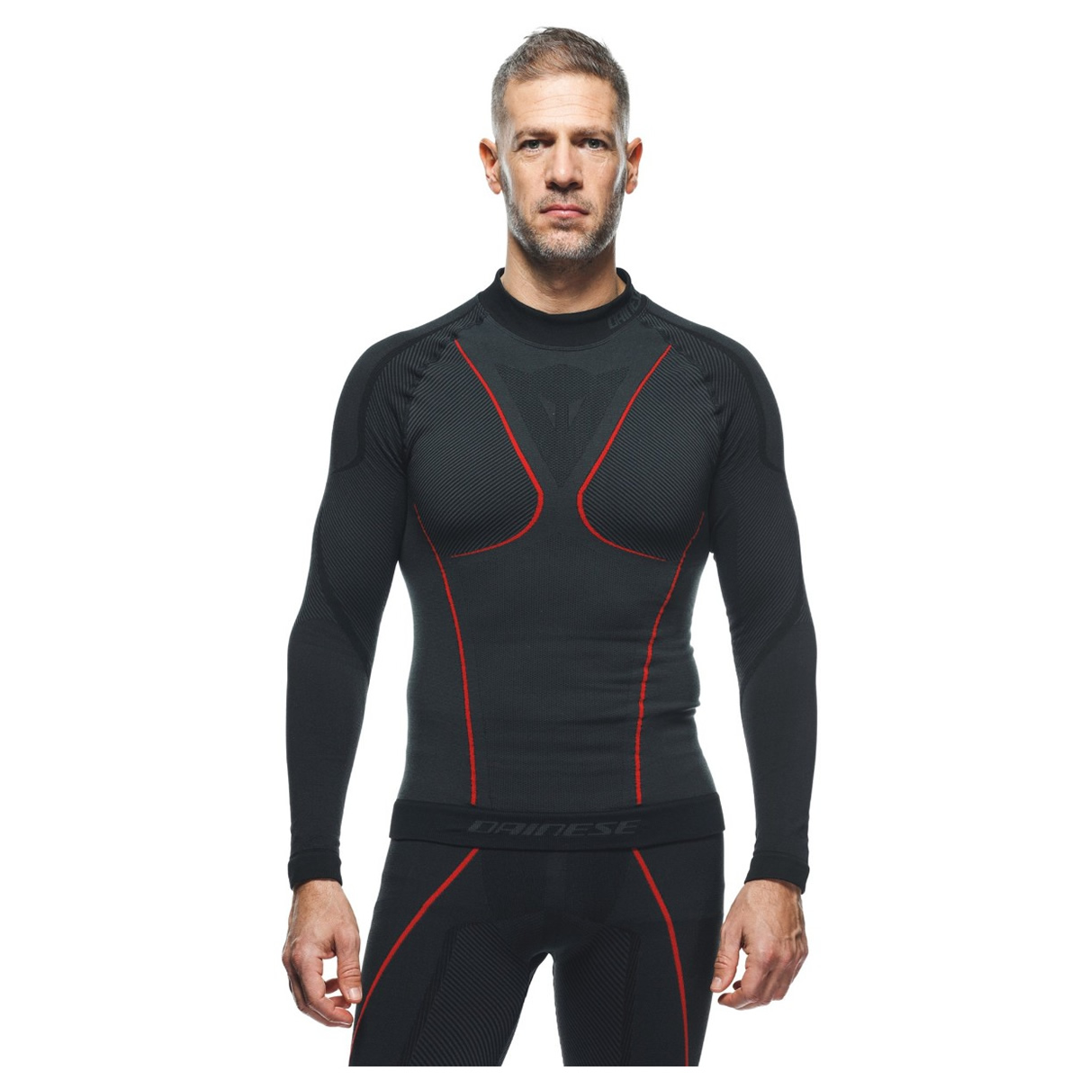 Dainese Funktionsshirt Thermo LS, schwarz-rot