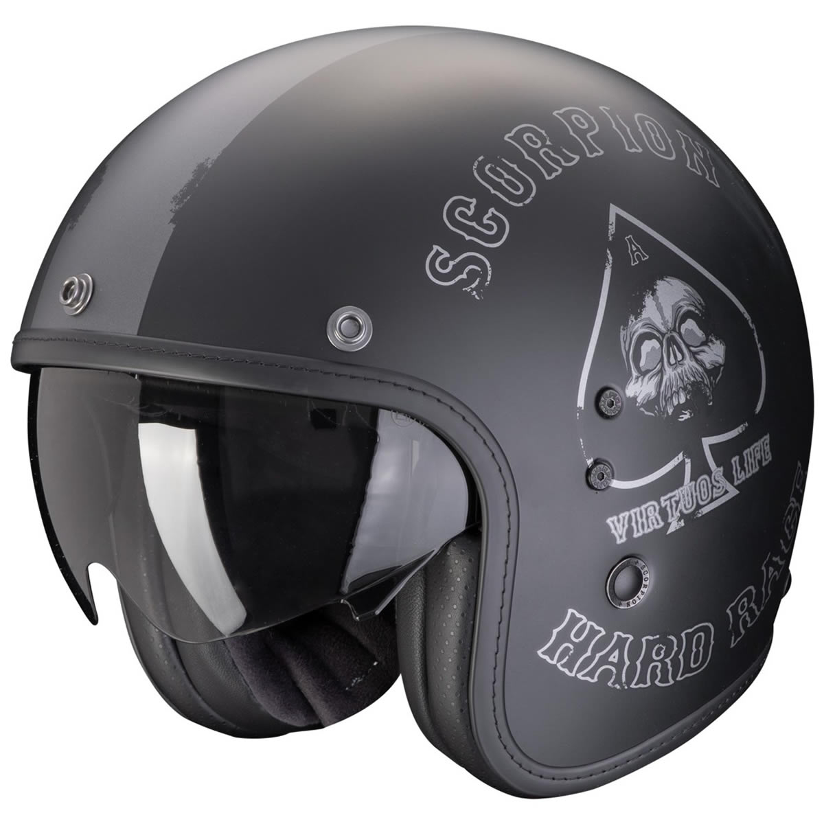 Scorpion Belfast Evo Spade Helm, schwarz-silber matt