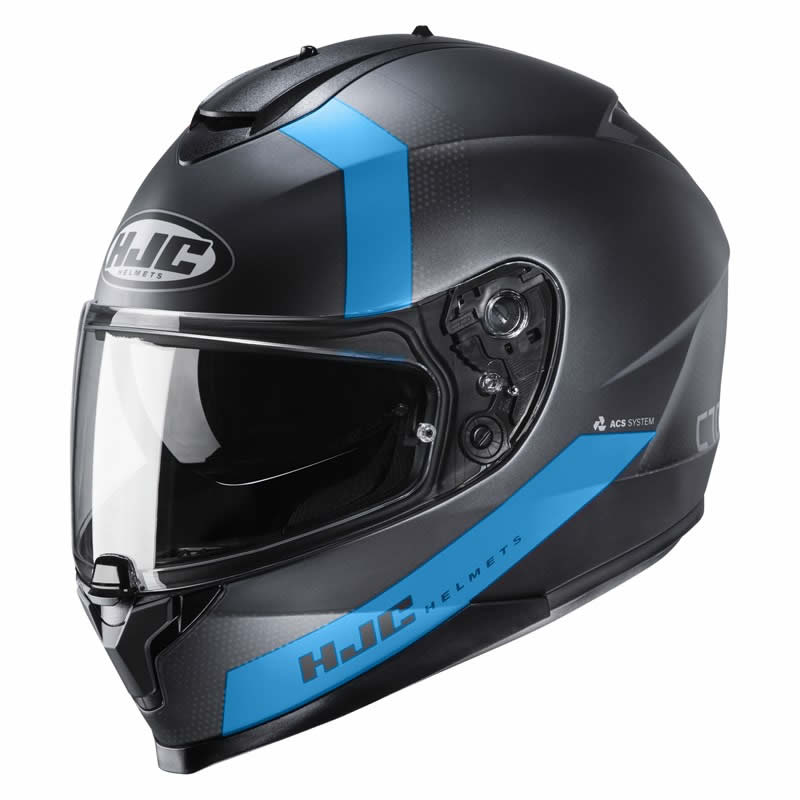 HJC Helm C70 Eura MC1SF, schwarz-blau-matt