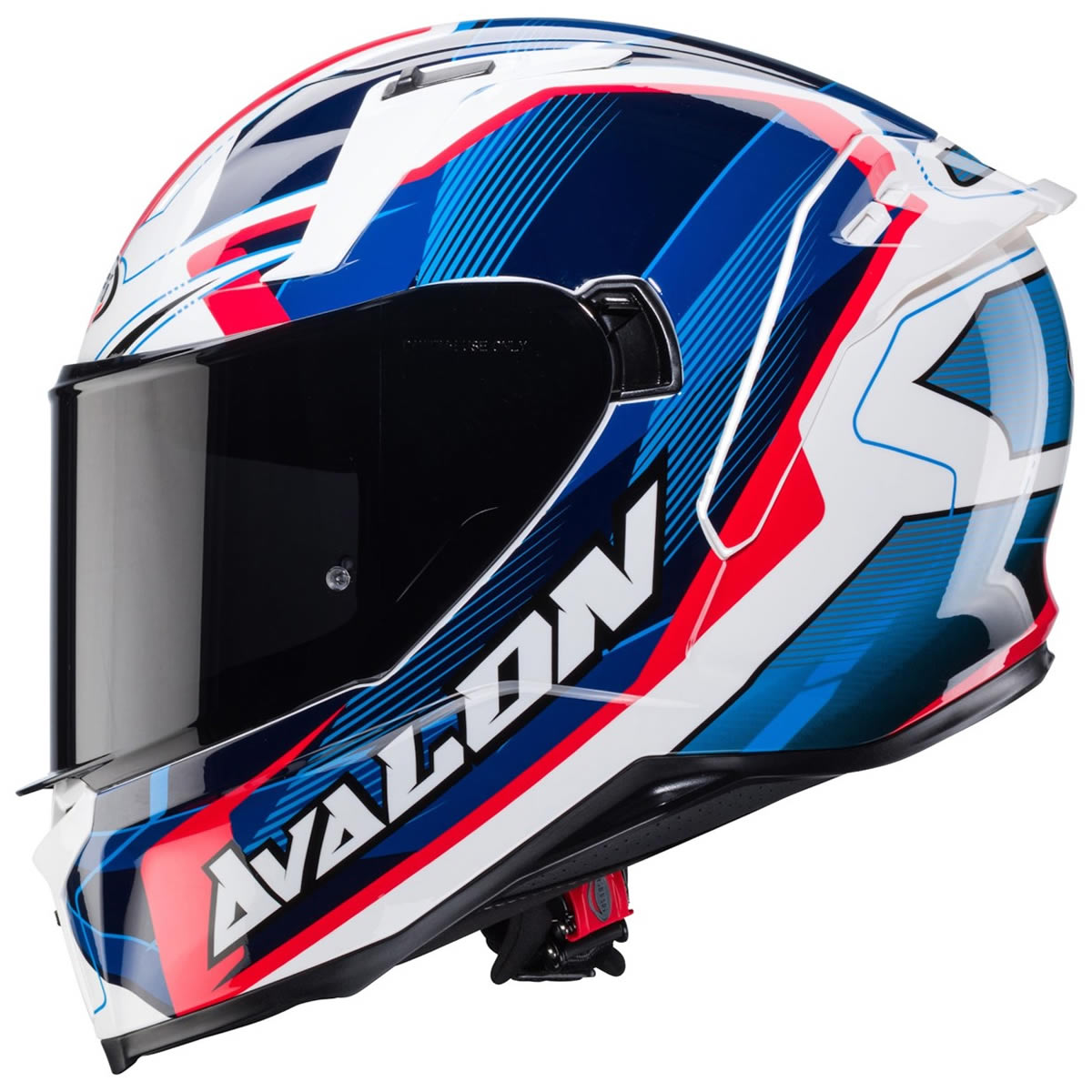 Caberg Avalon X Optic Helm, weiß-blau-rot