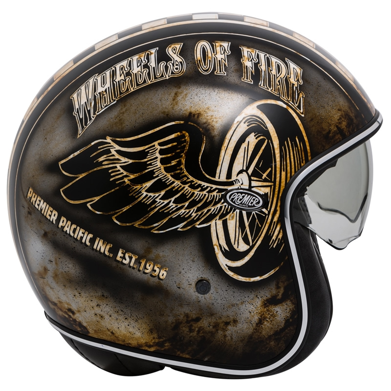 Premier Helm Vintage OP 9 BM, schwarz-braun matt
