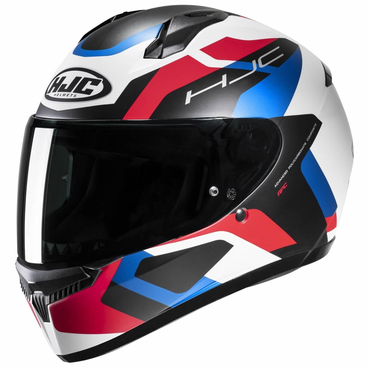 HJC C10 Tins Helm, weiß-schwarz-rot blau matt