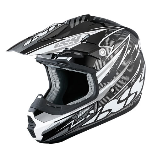 iXS Helm HX261 Thunder, schwarz-weiß-silber