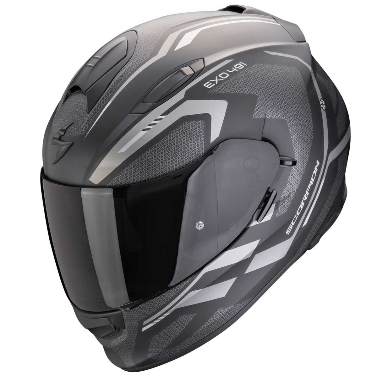 Scorpion EXO-491 Kripta Helm, schwarz-silber matt