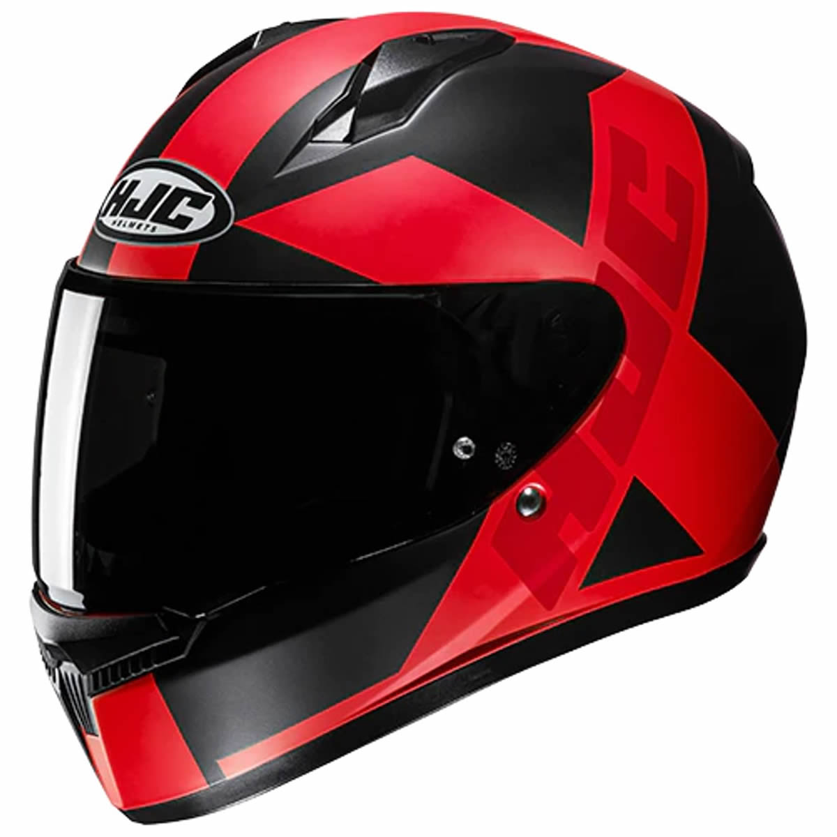 HJC C10 Tez Helm, schwarz-rot matt