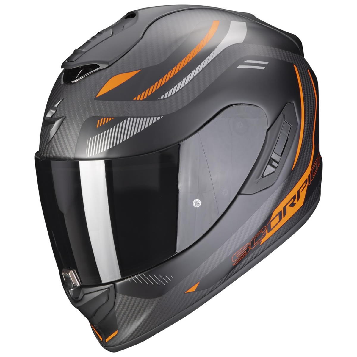 Scorpion Helm EXO-1400 EVO Carbon Air Kydra, schwarz-orange