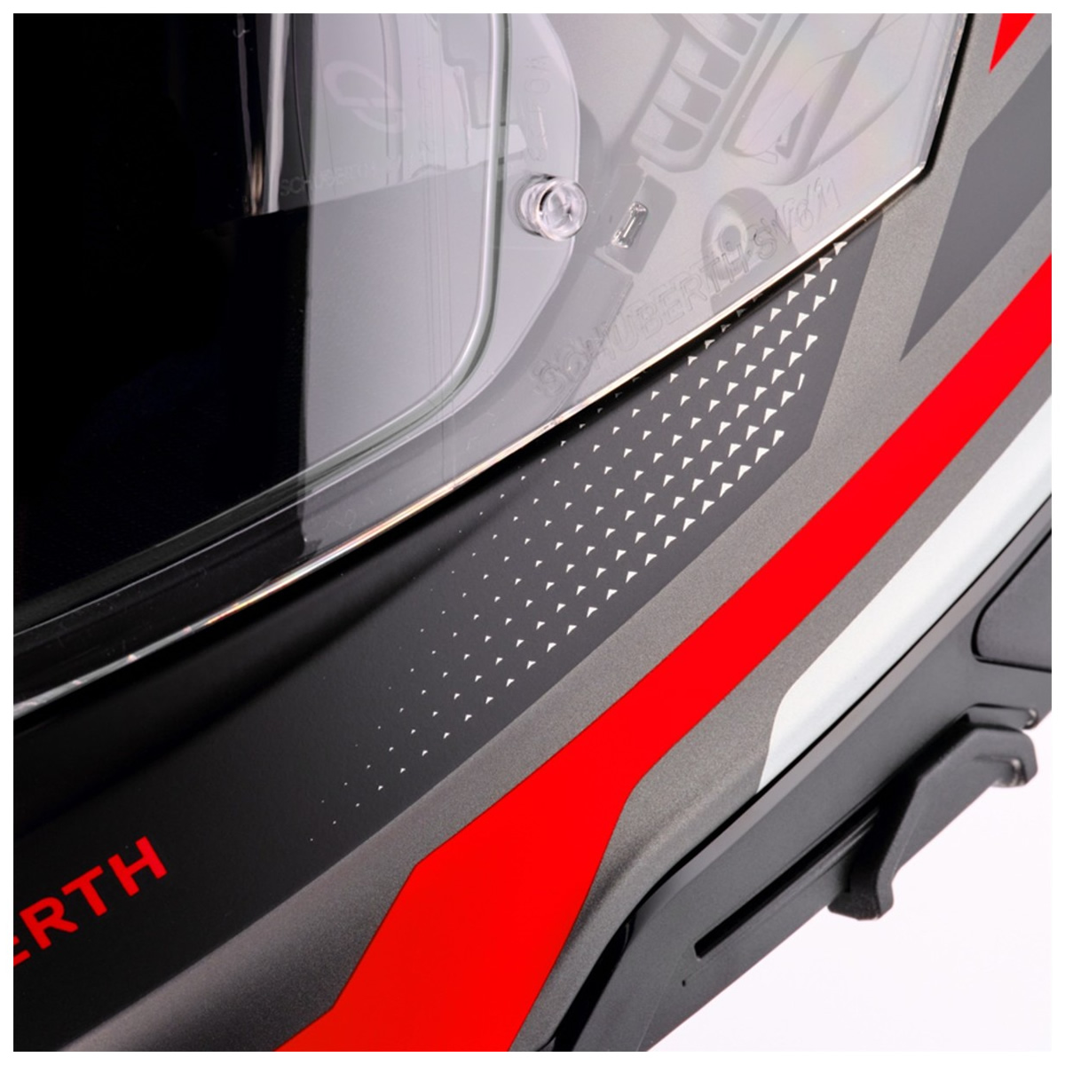 Schuberth S3 Daytona Helm, schwarz-grau-rot matt