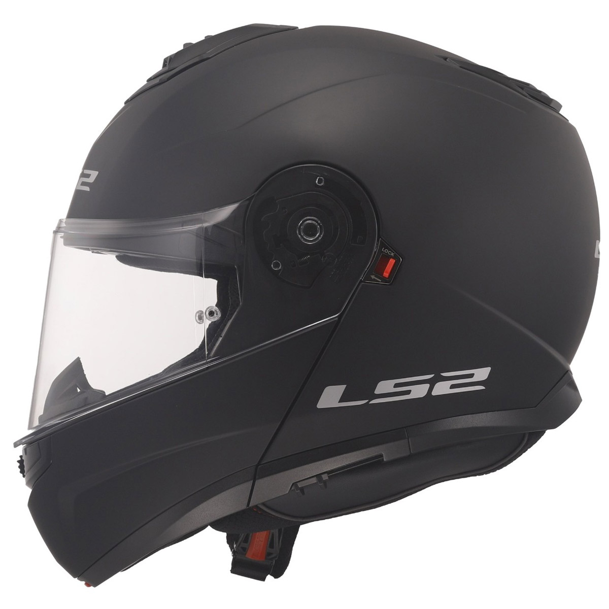 LS2 Helmets Strobe II Solid FF908 Klapphelm, schwarz