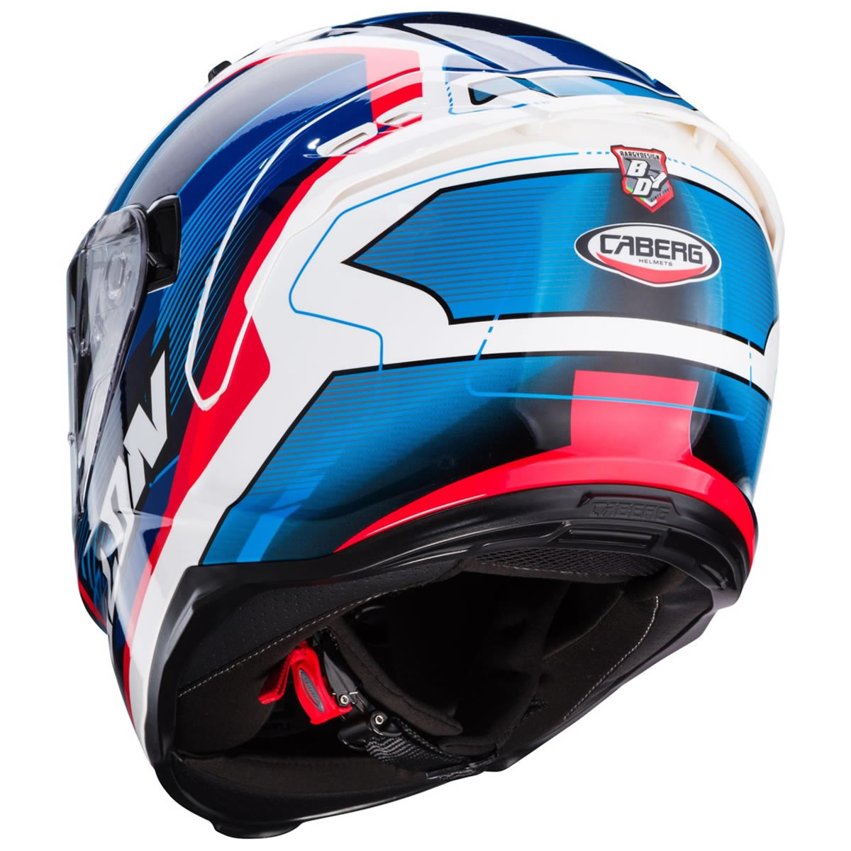 Caberg Avalon X Optic Helm, weiß-blau-rot