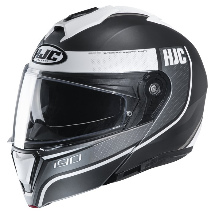 HJC Helm i90 Davan MC10SF, schwarz-weiß matt