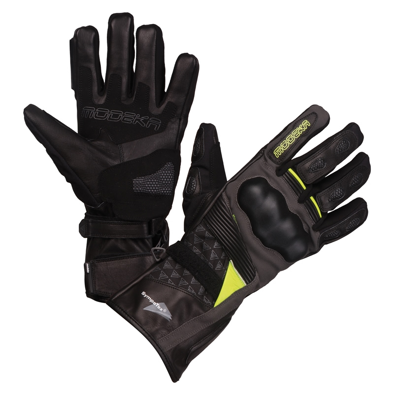 Modeka Handschuhe Panamericana, schwarz-fluogelb