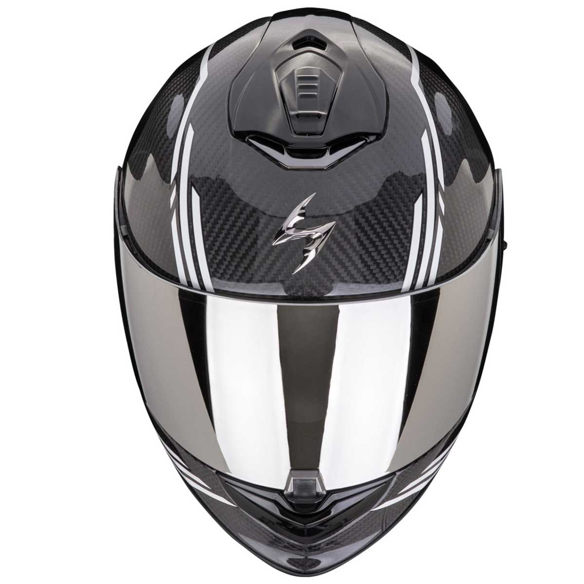 Scorpion EXO-1400 EVO II Carbon Air Reika Helm, schwarz-weiß
