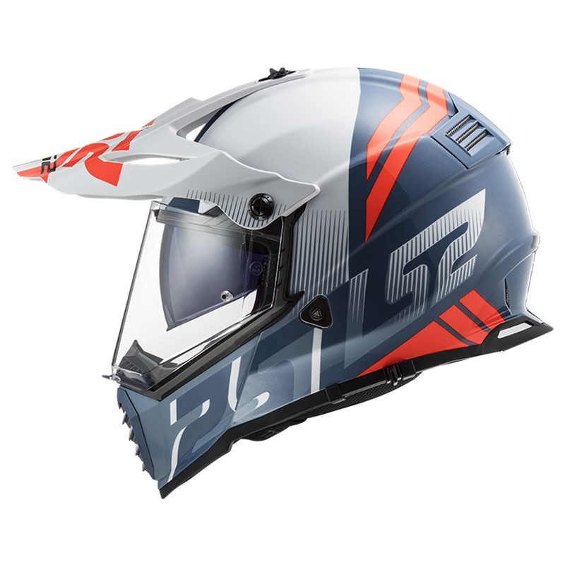 LS2 Helmets Endurohelm Pioneer Evo Evolve MX436, weiß-cobalt