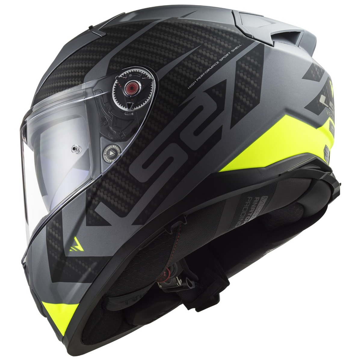LS2 Helmets Helm Vector II Splitter FF811, titan-fluogelb matt
