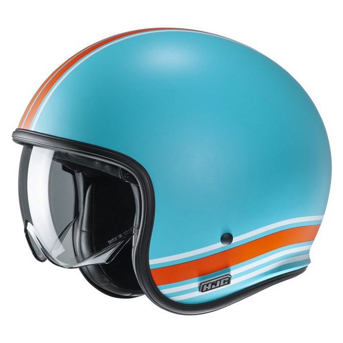 HJC Helm V30 Senti MC27SF, blau-orange-weiß matt