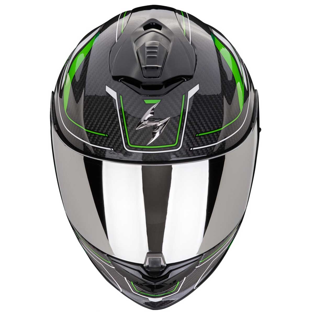 Scorpion EXO-1400 EVO II Carbon Air Mirage Helm, schwarz-grün