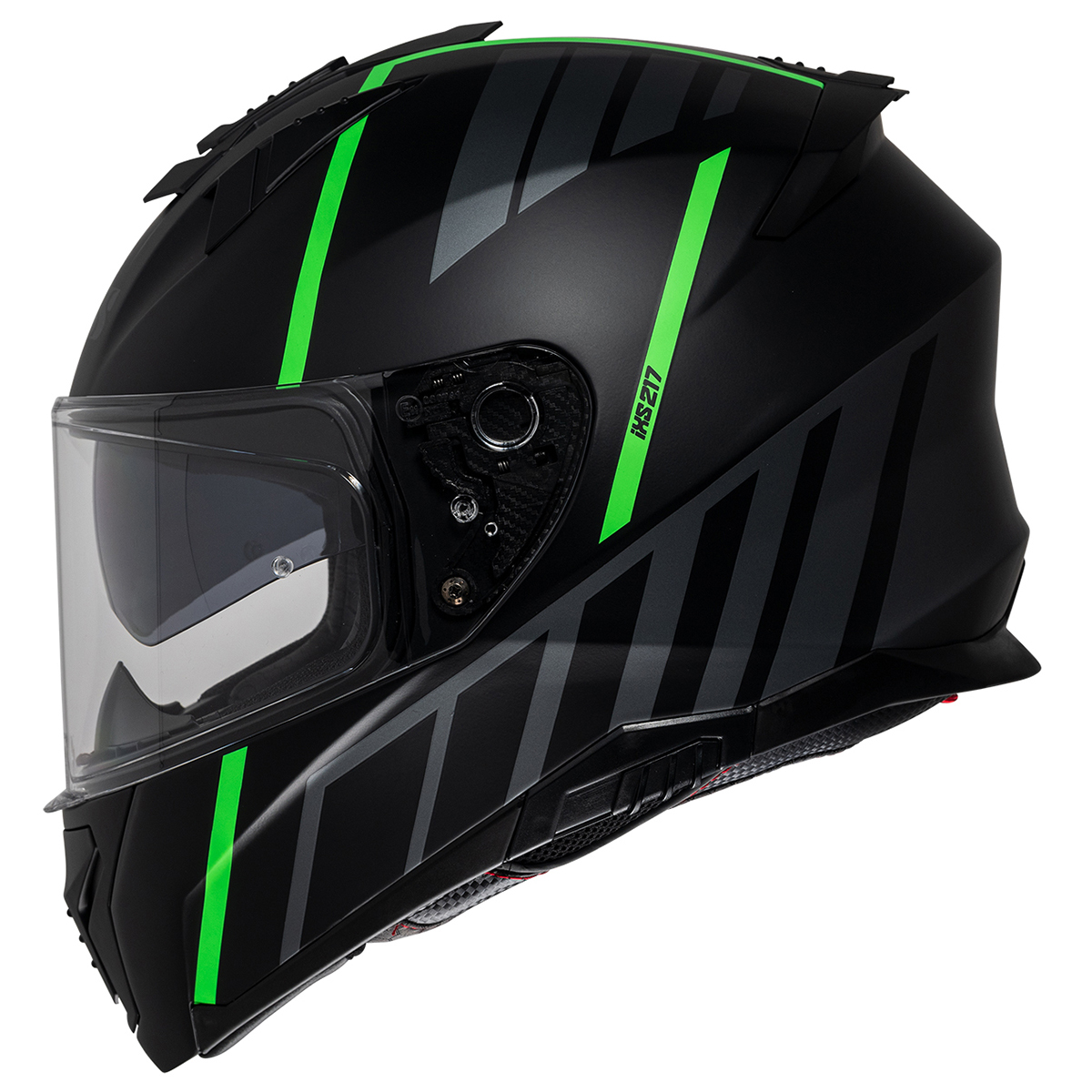 iXS Helm iXS217 2.0, schwarz-fluogrün matt