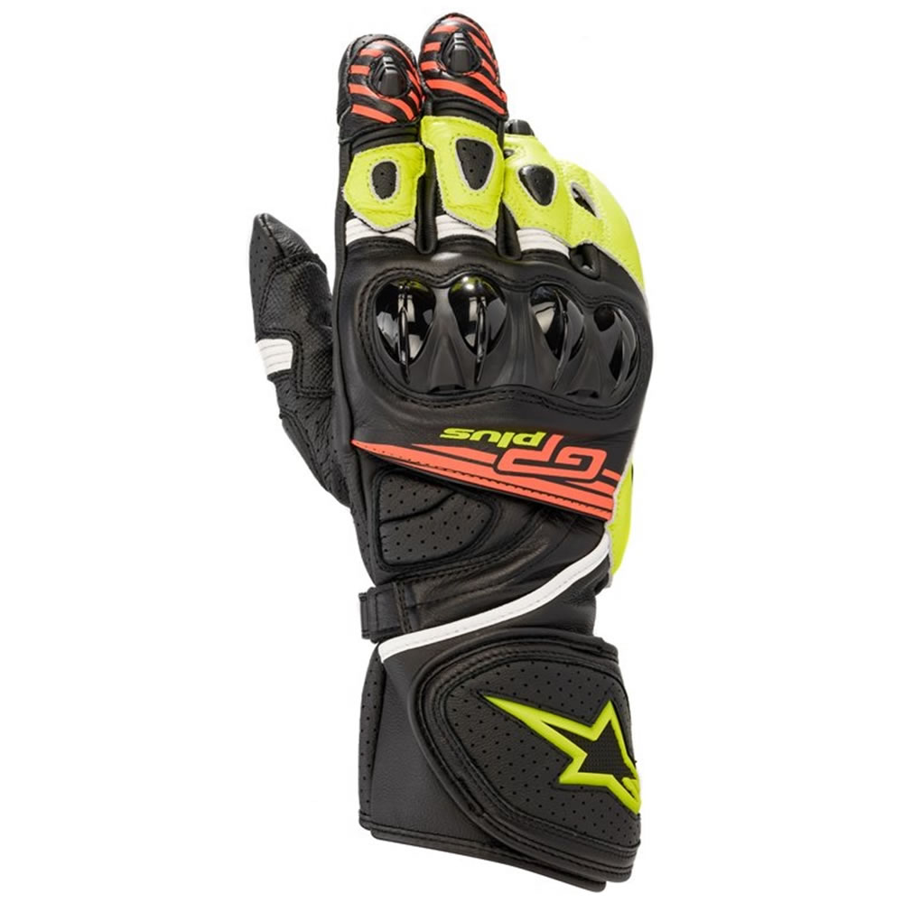 Alpinestars Handschuhe GP Plus R2, schwarz-gelb-rot