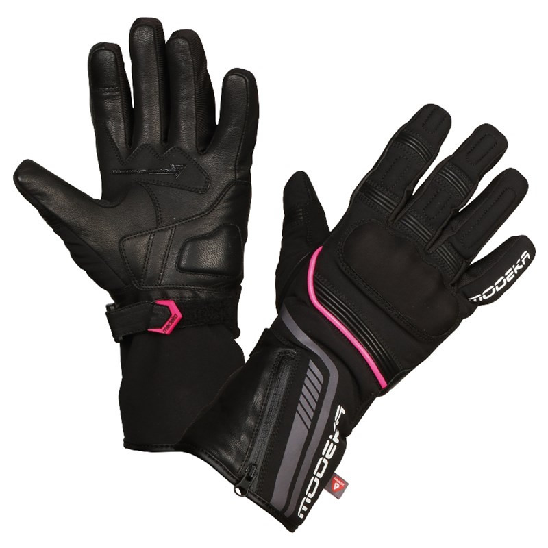 Modeka Damen Handschuhe Makari Lady, schwarz-pink