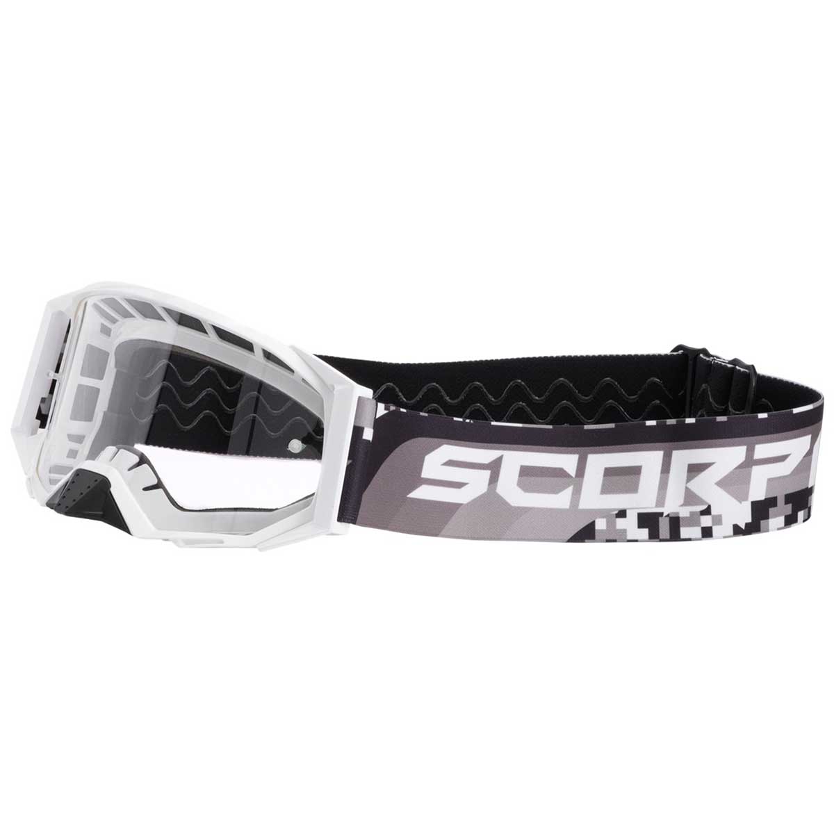 Scorpion E24 Crossbrille, weiß-schwarz