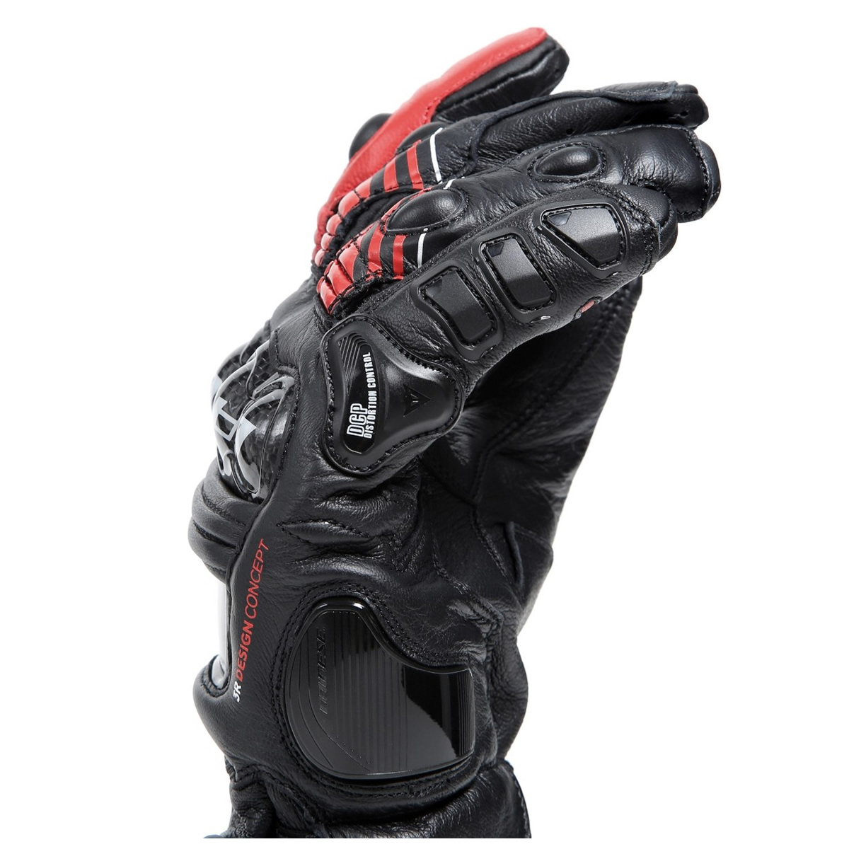 Dainese Handschuhe Druid 4, schwarz-rot-weiß