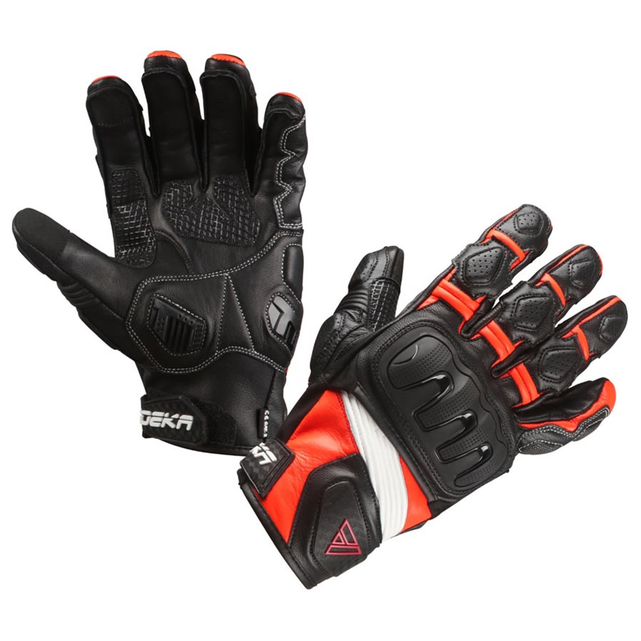 Modeka Handschuhe Baali, schwarz-orange