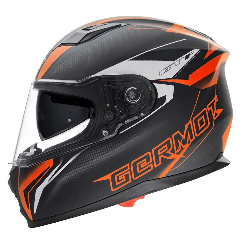 Germot Helm GM 330, schwarz-orange-matt