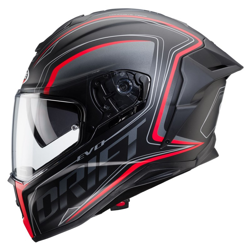 Caberg Drift Evo Integra Helm, schwarz-grau-rot-matt