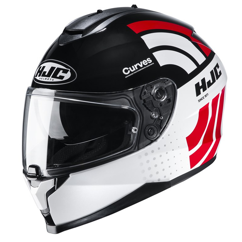 HJC Helm C70 Curves MC1, weiß-schwarz-rot