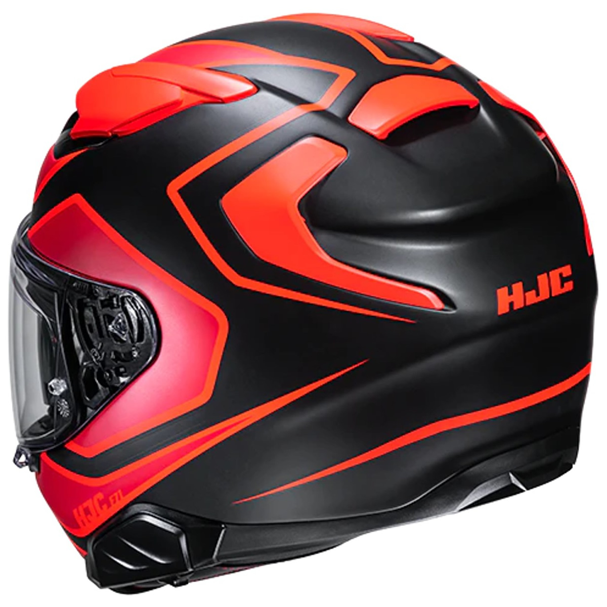 HJC F71 Idle Helm, schwarz-rot matt