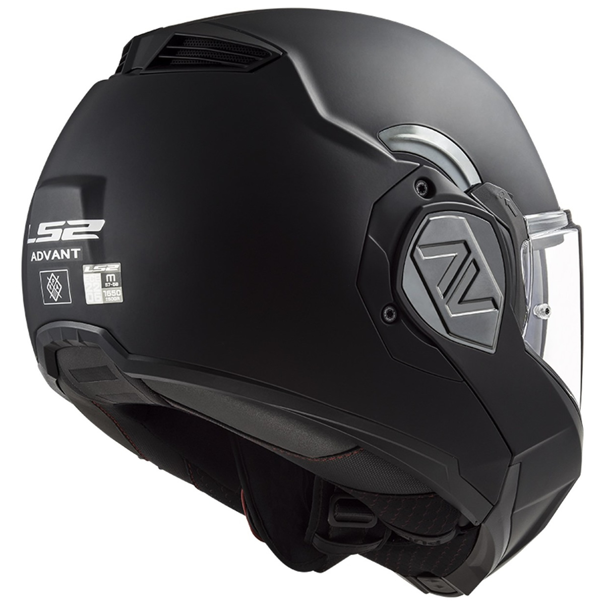 LS2 Helmets Klapphelm Advant Solid FF906, schwarz matt