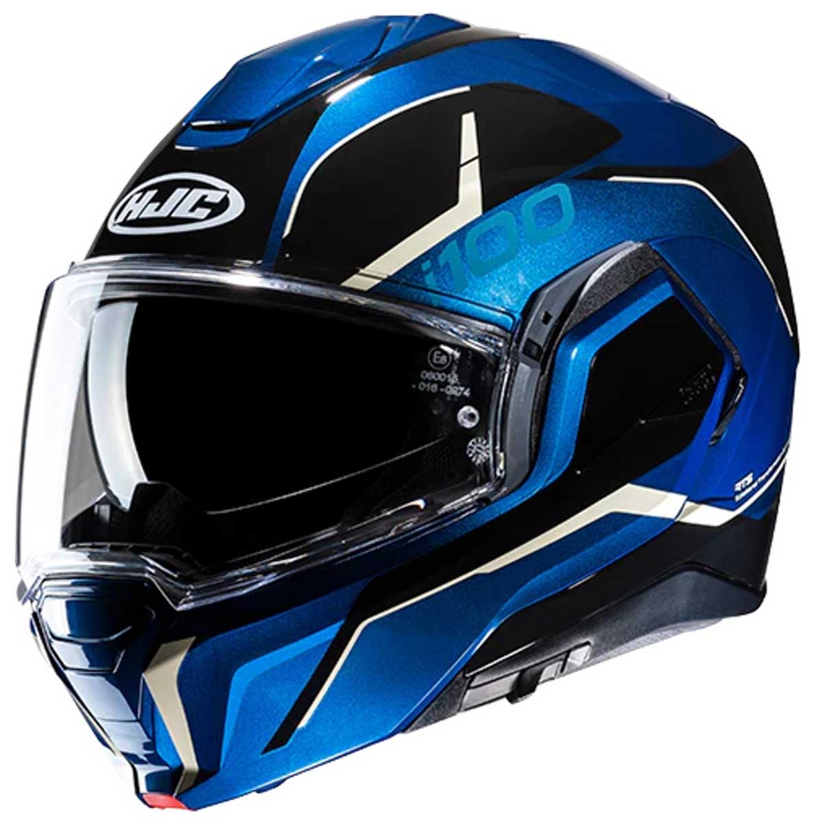 HJC i100 Lorix MC2 Helm, blau-schwarz-weiß