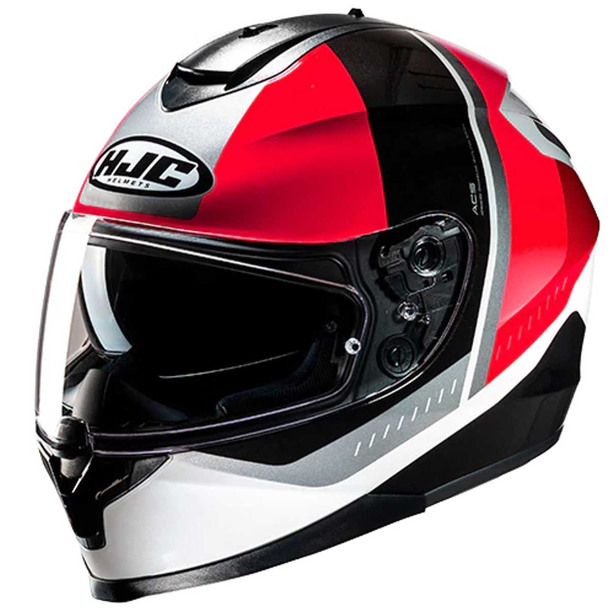 HJC C70N Alia MC1 Helm, weiß-rot-silber-schwarz