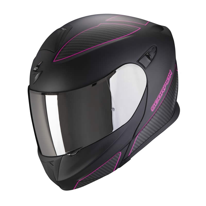 Scorpion Helm EXO-920 Flux, schwarz-pink matt