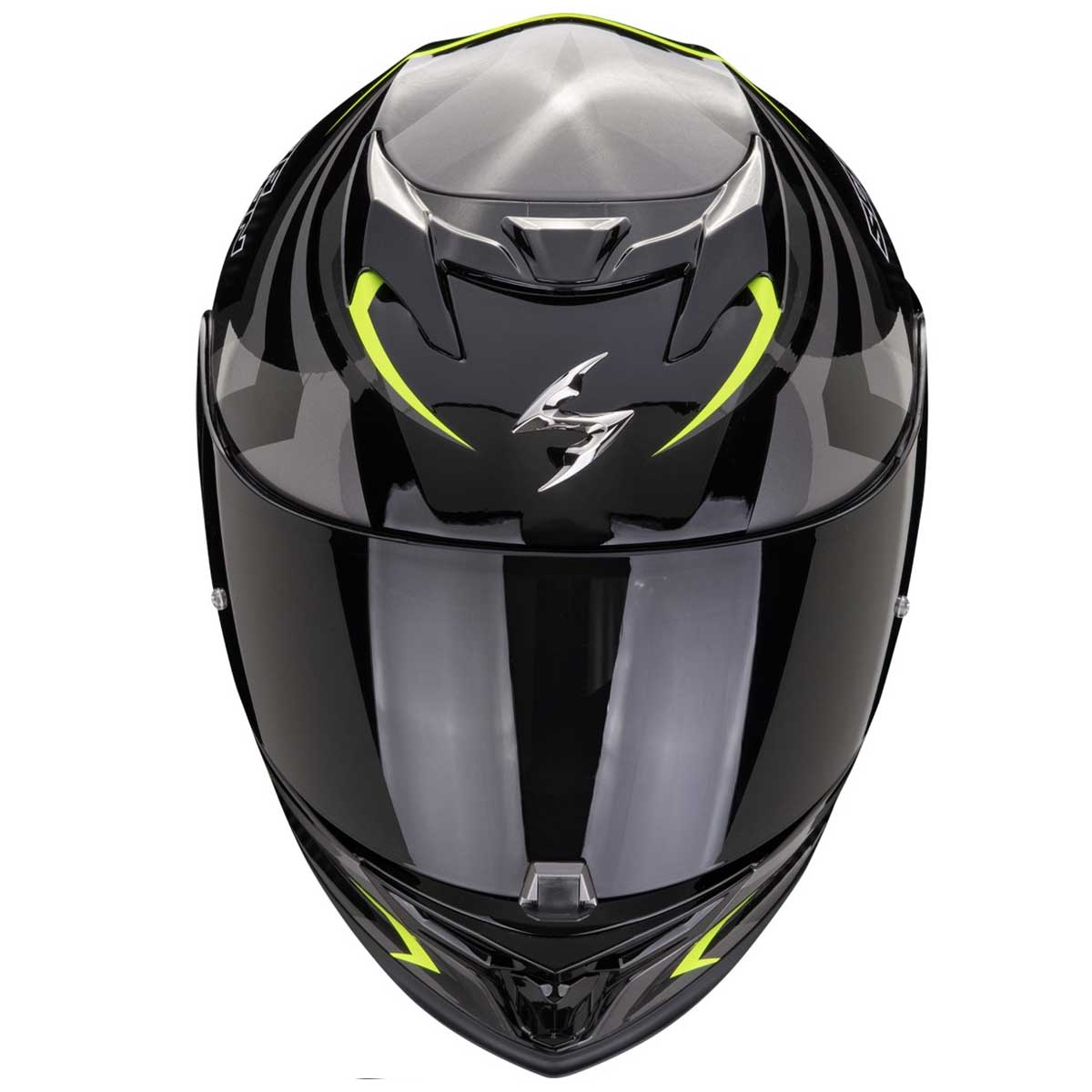 Scorpion EXO-520 EVO Air Terra Helm, schwarz-silber-fluogelb