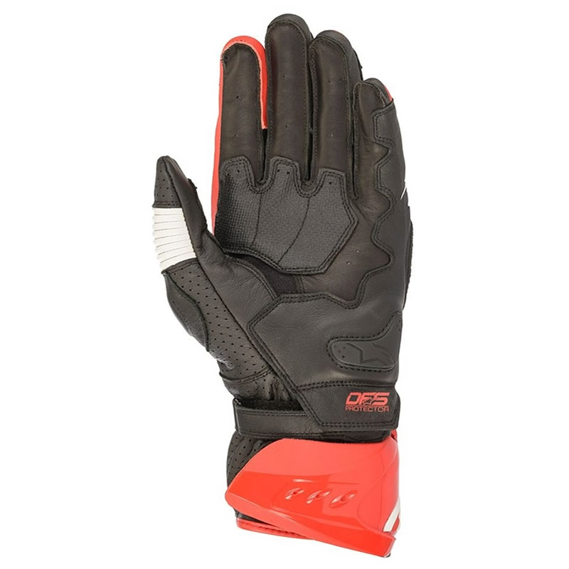 Alpinestars Handschuhe GP Pro R3, schwarz-weiß-hellrot