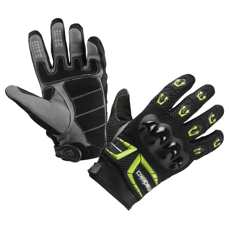 Modeka Handschuhe MX Top, schwarz-fluogelb