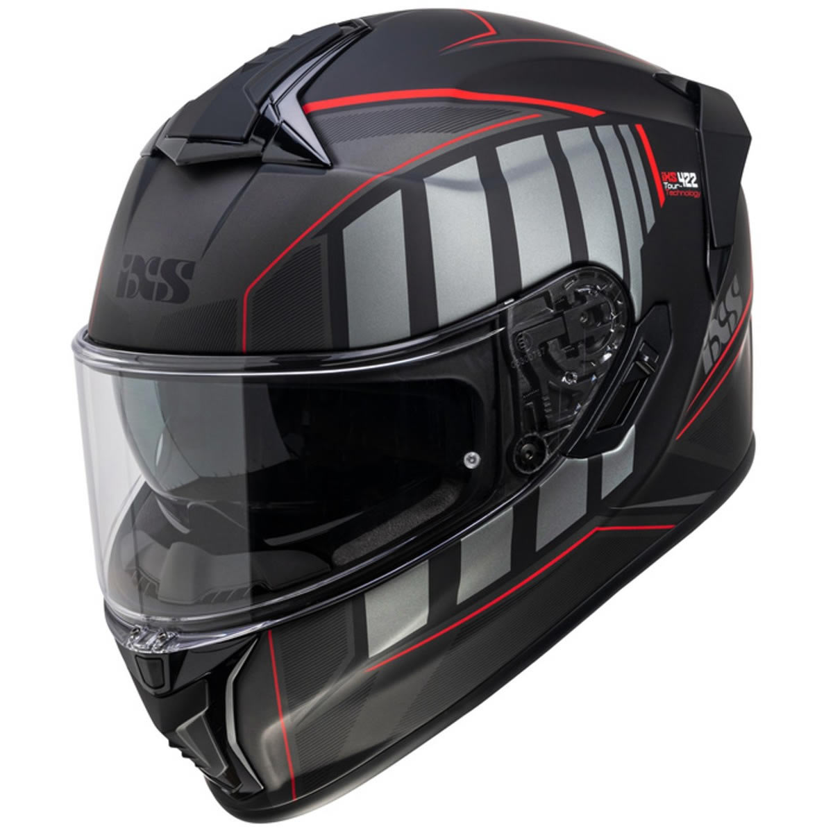 iXS Helm iXS422 FG 2.1, schwarz-rot matt