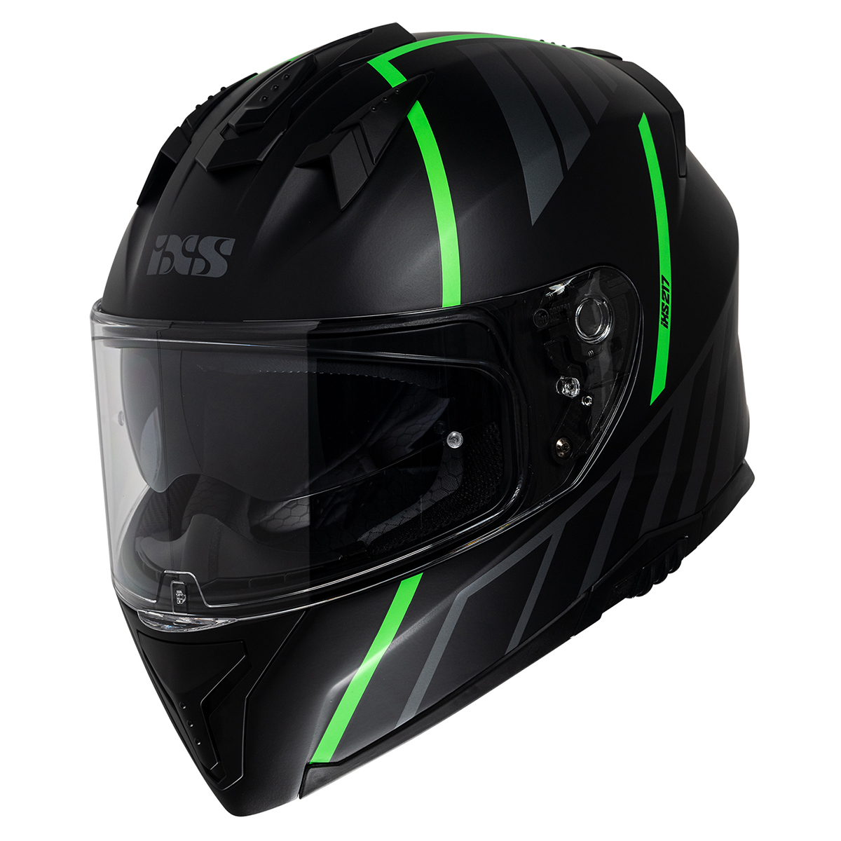 iXS Helm iXS217 2.0, schwarz-fluogrün matt