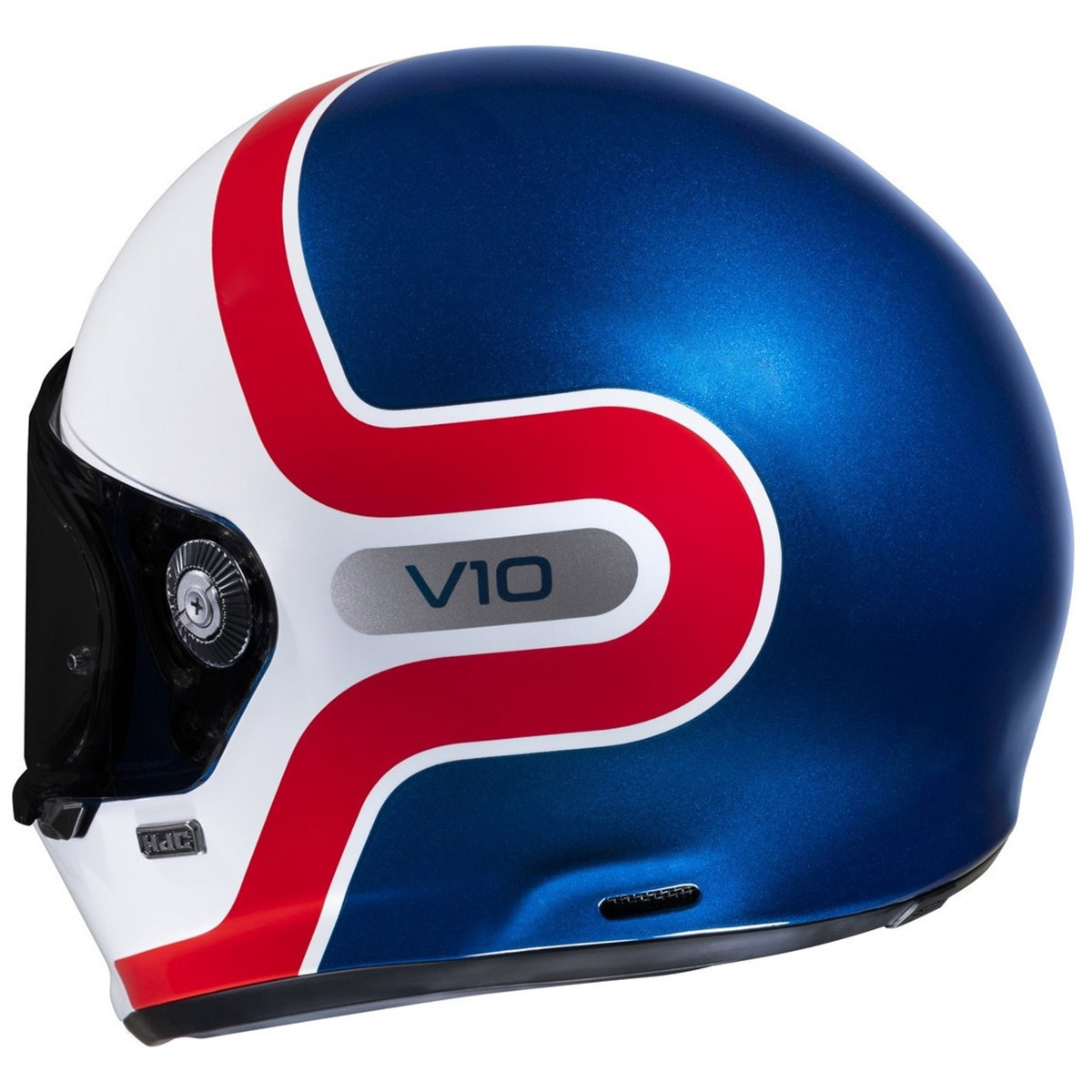 HJC V10 Grape Helm, weiß-blau-rot