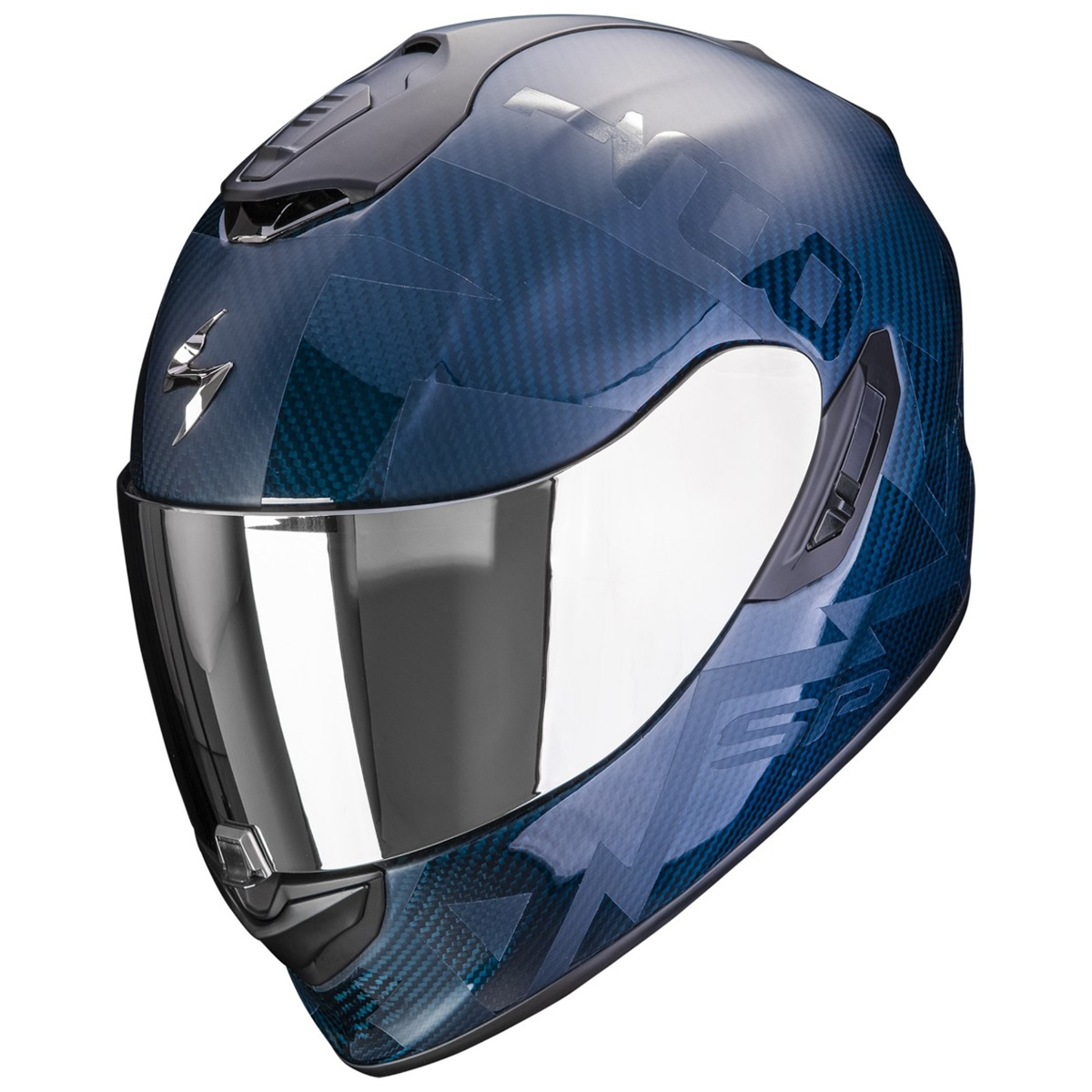 Scorpion Helm EXO-1400 EVO Carbon Air Cerebro, blau